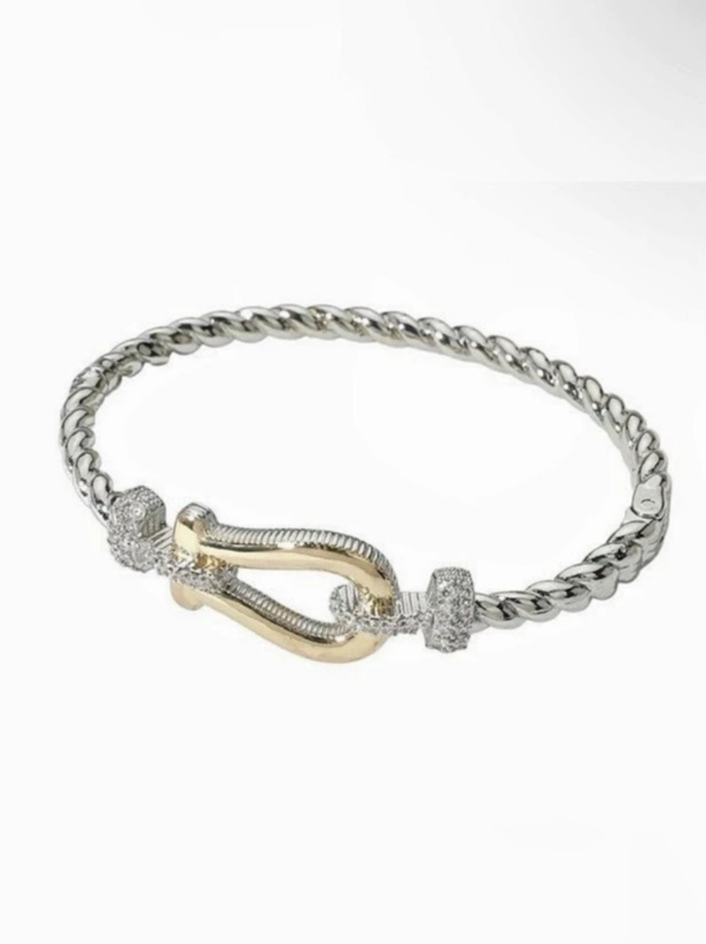 Two-Tone Bracelet in Silver & Gold nwt